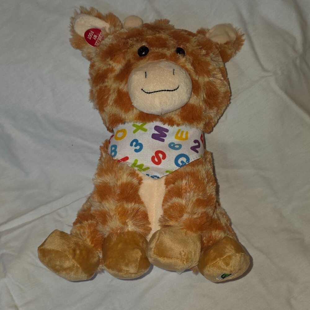 Cuddle Barn Alphabet Jodey Animated Music Giraffe Stuffed Animal Plush Toy WORKS